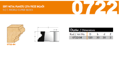Netmak Sert Metal Plaketli Çıta Freze Bıçağı 0722-04 D=120 Z3