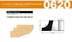 Netmak 1/4 Daire Kenar Yuvarlama Freze Bıçağı 0620-08 r=25mm