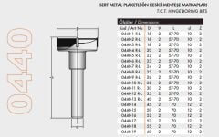 Netmak Elmas Uçlu Tas Menteşe Matkabı Sağ Dönüş 0440-14 D=45mm
