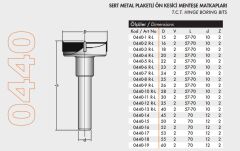 Netmak Elmas Uçlu Tas Menteşe Matkabı Sağ Dönüş 0440-14 D=45mm